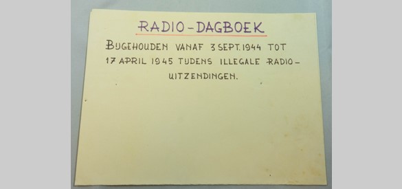Voorblad van het radio-dagboek van Wim de Gunst