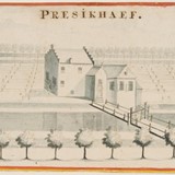 Het oude huis Presikhaaf, tekening ca. 1740 © Gelders Archief (Publiek Domein)