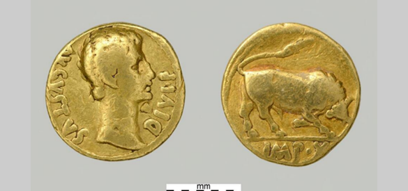 Aureus van Augustus, een gouden munt uit de Romeinse tijd