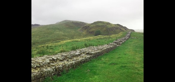 De muur van Hadrianus nabij Gilsland Brampton, Groot-Brittannië
