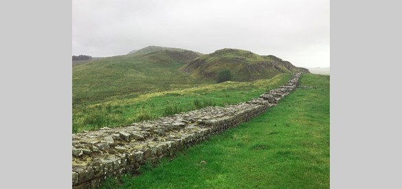 De muur van Hadrianus nabij Gilsland Brampton, Groot-Brittannië