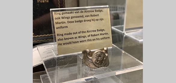Ring in de collectie van het WO2 en Vliegeniersmuseum in Fort Vuren