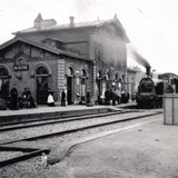 Het station van Nijkerk, eind negentiende eeuw. © Archief Museum Nijkerk