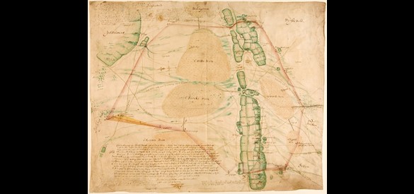 Kaart van de Halse Mark in 1643