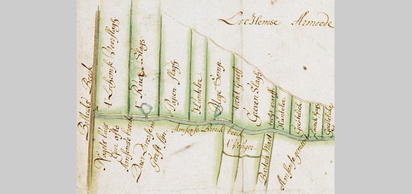 Kaart van de Armhoede door Nicolaas Geelkercken (detail)