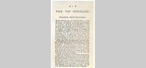 Pamflet 'Volk van Nederland'