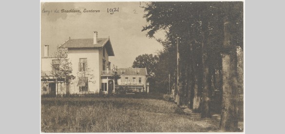 Briefkaart 'Langs de Boslaan' te Lunteren, 1921