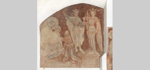 Wandschildering in de noordbeuk van de kerk, 1