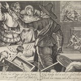 'Kaaertspelers met getrokken wapens', Jacob Matham, 1619-1625 © Collectie Rijkmuseum/PD