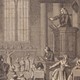 ‘Beroering onder den godsdienst te Nieuwkerk’, gravure uit 1788 van Reinier Vinkeles (Atlas van Stolk, inventarisnummer 6376). © 