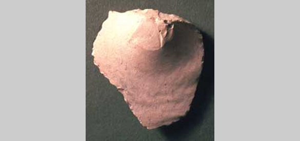 Vuurstenen schraper, ca. 70.000 jaar oud