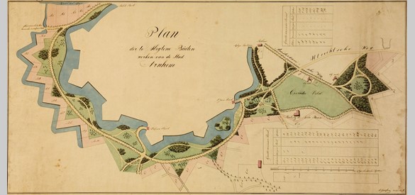 Plan der te slegtene Buitenwerken van de stad Arnhem, 1819