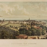 Panorama van Arnhem vanuit het westen, met treinen © Gelders Archief,  1551 - 4144, J. Gottheil, PD