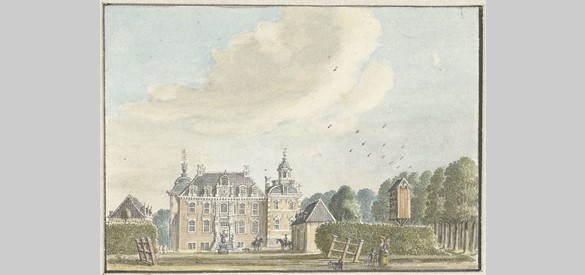 Het Huis Rooderloo bij Ruurlo door Jan de Beijer (1743)