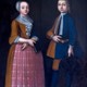 Portret op de voorgevel van het weeshuis van Nijkerk, van de eerste twee weeskinderen, Henrick Jans (afgebeeld als meisje, om te laten zien dat het weeshuis zowel voor jongens als meisjes bedoeld is) en Renger Gerrits (Johan Breecker, 1646). © Gerrit van de Veen, Nijkerk, CC-BY-NC