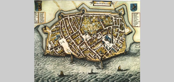 Harderwijk in Blaeu's 'Toonneel der Steden' uit 1652