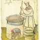Bierbrouwer en een 14-15e-eeuwse brouwoven in het 'Hausbuch der Mendelschen Zwölfbrüderstiftung' © Stadtbibliothek Nürnberg, Amb. 317.2° (via RAAP-rapport 5526), PD
