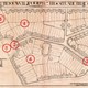 1. Poortplein; 2. Poortgebouwen; 3. Gevarieerde bebouwing; 4. Binnenterrein. (Bewerking Hanneke de Groot). © Eschauzier/Van der Burgh, 1920. Col. Vereniging Oud Ede, CC BY-NC