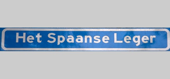 Straatnaambord van Het Spaanse Leger.