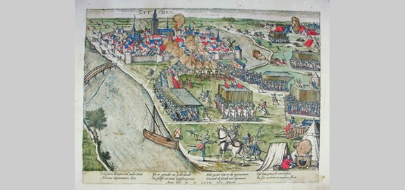 Frans Hogenberg, De inname van Zutphen op 16 november 1572 door Don Frederik de Toledo