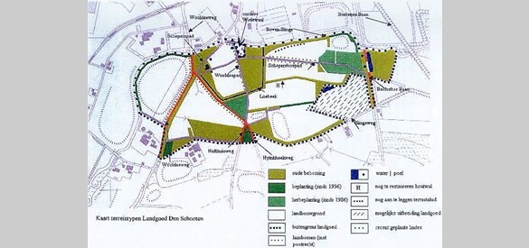 Kaart Landgoed Den Schooten