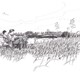 De Arkervaart. Pentekening van George Drieënhuizen (1990). © George Drieënhuizen