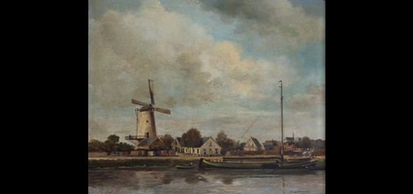 Schilderij van de molen in Apeldoorn