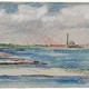 Rivierkribben zijn net als steenfabrieken onderdeel van het Waallandschap, hier omstreeks 1836 vastgelegd door de kunstenares Adriana Diderika van Houweninge © Adriana Diderika van Houweninge, Collectie Het Valkhof, PD. 