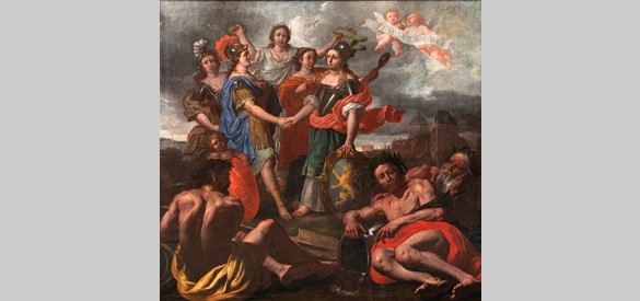 De stad Nijmegen gaf in 1665 Nicolaes van Helt Stockade de opdracht om een schilderij te maken waarin het Romeinse en Bataafse verleden werd belicht: het verbond tussen Bataven en Romeinen.