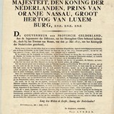 De proclamatie van 1 juni 1816 zoals afgekondigd door gouverneur J.C.E. van Lynden op de markt van Zevenaar © Streekarchivariaat de Liemers en Doesburg 