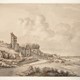 Op deze pentekening uit 1827 is te zien dat de Waal bij Nijmegen ondiepten en zandbanken kent. Op de achtergrond de Gierpont met drijvers aan de kabel. © Museum Het Valkhof, pentekening van Balthazar Jooss