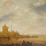 ‘Riviergezicht met Wachtpost’, uit 1644 is een van de weinige beelden van de wachttorens langs de rivieren. © Jan van Goyen, 1644, collectie Rijksmuseum PD