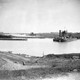 Baggermolen in uiterwaarden langs de Waal omstreeks 1950. © Fotopersbureau Gelderland, fotocollectie Regionaal Archief Nijmegen