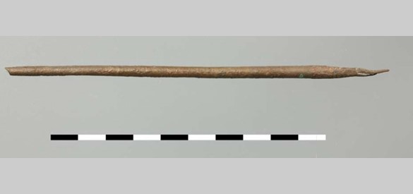 Langs de Waal zijn veel Romeinse gebruiksvoorwerpen gevonden die wijzen op handel en bedrijvigheid. Deze bronzen schrijfstift is gevonden in de Waal bij Nijmegen.