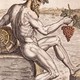 Rhenus Pater. In 1750 geloofde men niet meer in goden, toch werd Vader Rijn nog vaak afgebeeld, op schilderijen en prenten. © via Wikimedia Commons - PD