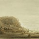 In 1816 voer het eerste stoomschip over de Waal, en al gauw was de raderboot een vertrouwd beeld. Op de voorgrond van deze tekening uit 1828 van Peter Franciscus Peters is een raderboot te zien. © via Collectie Gelderland Museum het Valkhof 