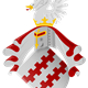 Het wapen van de familie van Arkel en het Land van Arkel © PD