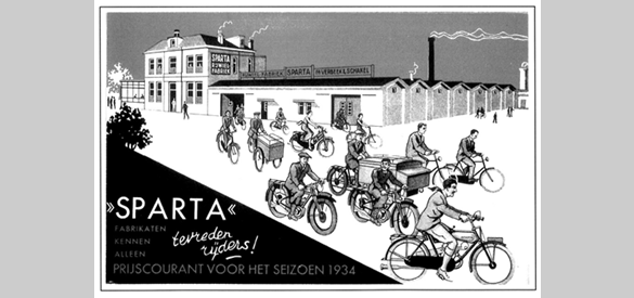 Voorzijde fabriek Sparta 1934