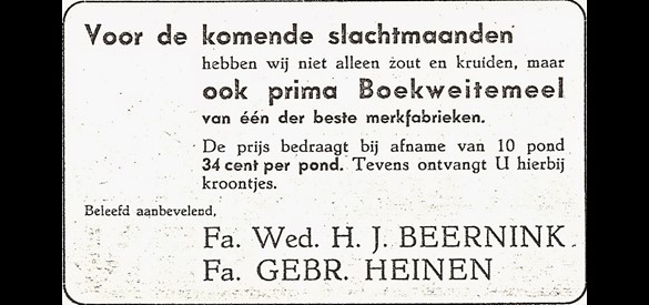 Reklame Beernink Heinen