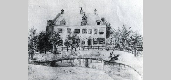 De Ehze in Almen getekend circa 1820 na een gedeeltelijke sloop