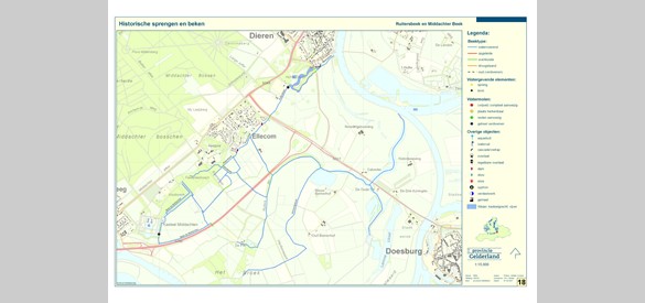 09 Recente kaart van het beeksysteem Middachter beken: Ruitersbeek en Molenbeek