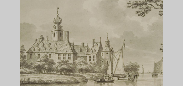 Kasteel Poederoyen tussen 1600 en 1672.