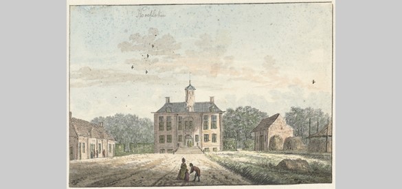 Huis te Hoevelaken getekend door Cornelis Pronk tussen 1731-1784