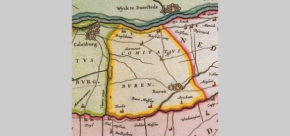 Kaart van het graafschap Buren, Atlas Maior 1665