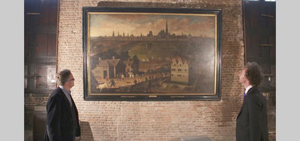 Het schilderij 'Aftocht van Maarten van Rossum na zijn aanslag op Antwerpen op 24 juli 1542' door C. Francken
