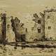 Fantasietekening van het slot Hulkestein bij Nijkerk, 1854. © Gelders Archief, publiek domein.