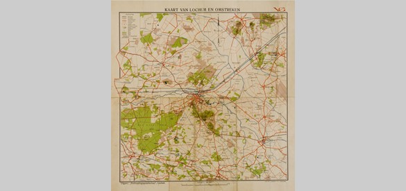 'Kaart van Lochem en omstreken' 1920-1940 (uitgegeven door het Verfraaiingsgezelschap Lochem)