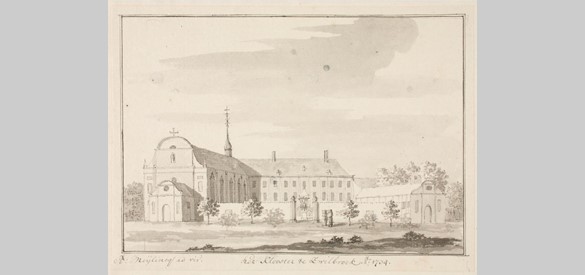 Kerk en klooster van Sint Franciscus in Zwillbrock in Duitsland, Abraham Meyling (1734)