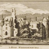 't Huis Waerdenburg (onderdeel van een prent van Abraham Rademaker, 1728-1735) © Gelders Archief (1551-2516) PDM