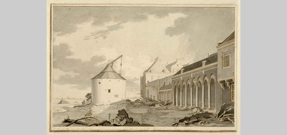 Kraan op de Waalkade te Nijmegen in 1809